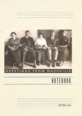 Vintage Lined Notebook Greetings from Nashville, Traditional Music Band