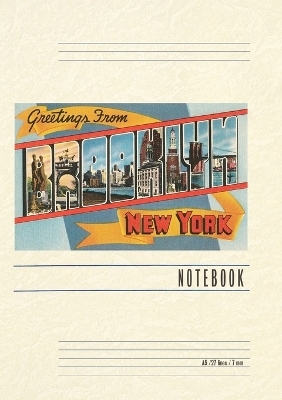 Vintage Lined Notebook Greetings from Brooklyn, New York