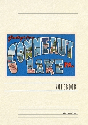 Vintage Lined Notebook Greetings from Conneaut Lake, Pennsylvania