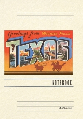 Vintage Lined Notebook Greetings from Wichita Falls, Texas