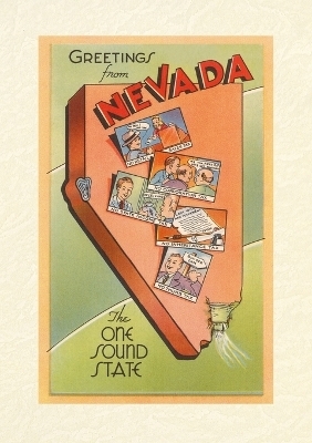 Vintage Lined Notebook Greetings from Nevada, Map