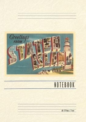 Vintage Lined Notebook Greetings from Staten Island, New York