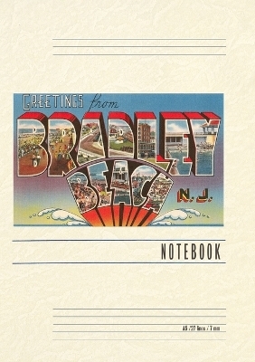 Vintage Lined Notebook Greetings from Bradley Beach, New Jersey