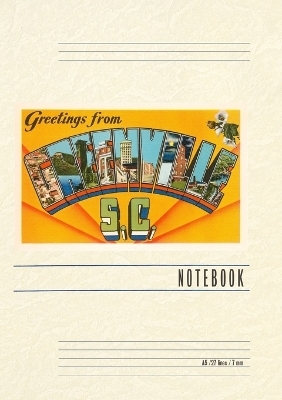 Vintage Lined Notebook Greetings from Greenville