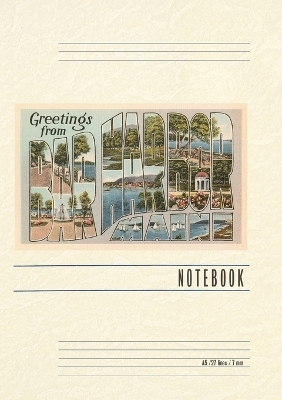 Vintage Lined Notebook Greetings from Bar Harbor