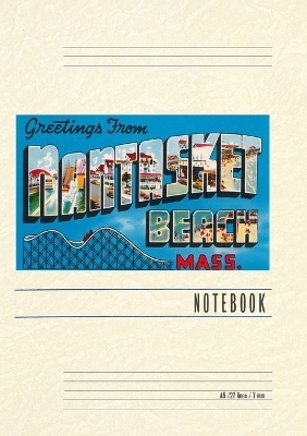 Vintage Lined Notebook Greetings from Nantasket Beach, Mass.