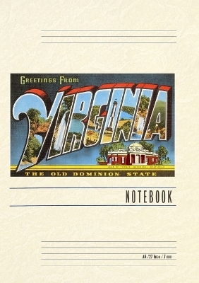 Vintage Lined Notebook Greetings from Virginia