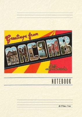 Vintage Lined Notebook Greetings from Macomb, Illinois