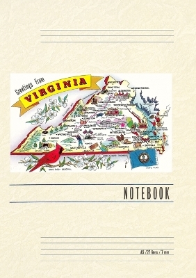 Vintage Lined Notebook Greetings from Virginia