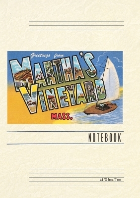 Vintage Lined Notebook Greetings from Martha's Vineyard, Mass.