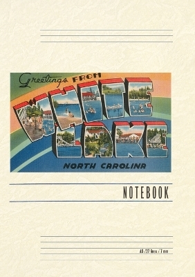 Vintage Lined Notebook Greetings from White Lake