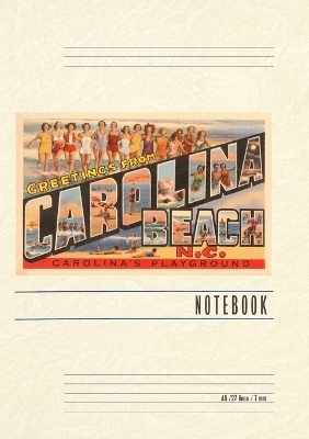 Vintage Lined Notebook Greetings from Carolina Beach