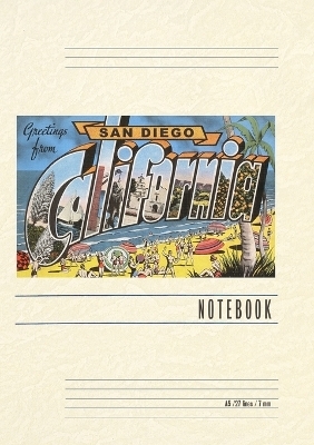 Vintage Lined Notebook Greetings from San Diego, California