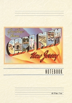 Vintage Lined Notebook Greetings from Cape May, New Jersey