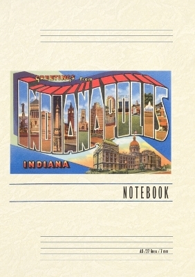 Vintage Lined Notebook Greetings from Indianapolis