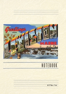 Vintage Lined Notebook Greetings from Lewiston