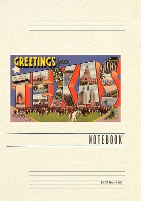 Vintage Lined Notebook Greetings from Texas