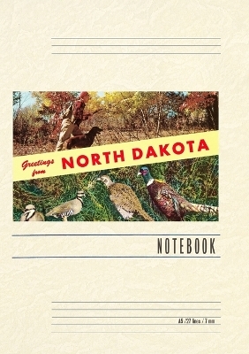 Vintage Lined Notebook Greetings from North Dakota