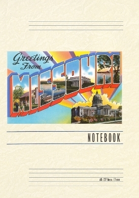 Vintage Lined Notebook Greetings from Missouri