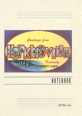 Vintage Lined Notebook Greetings from Hopkinsville, Kentucky