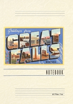 Vintage Lined Notebook Greetings from Great Falls, Montana