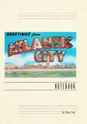 Vintage Lined Notebook Greetings from Atlantic City, New Jersey