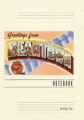 Vintage Lined Notebook Greetings from Beantown