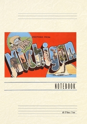 Vintage Lined Notebook Greetings from Michigan