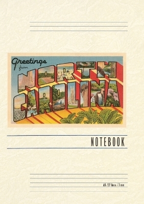 Vintage Lined Notebook Greetings from North Carolina