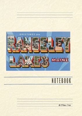 Vintage Lined Notebook Greetings from Rangeley Lakes