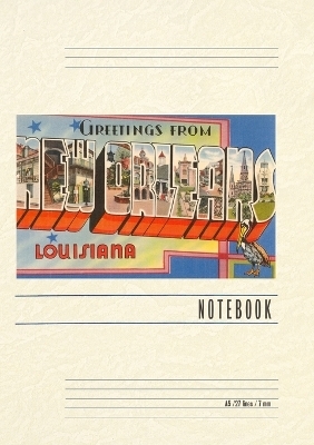 Vintage Lined Notebook Greetings from New Orleans