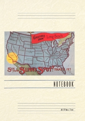 Vintage Lined Notebook Greetings from Long Beach, California