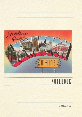 Vintage Lined Notebook Greetings from Lewiston