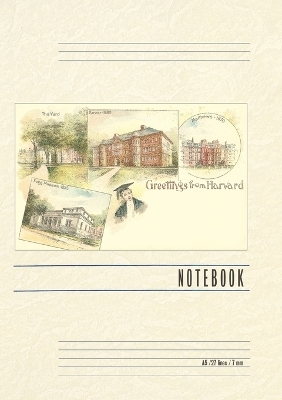 Vintage Lined Notebook Greetings from Harvard, Cambridge, Massachusetts