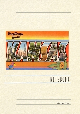 Vintage Lined Notebook Greetings from Kansas