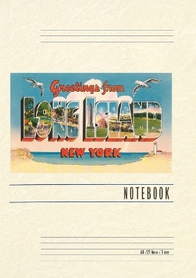 Vintage Lined Notebook Greetings from Long Island, New York