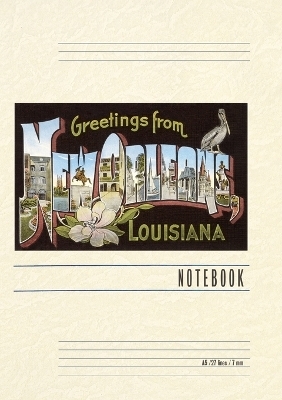 Vintage Lined Notebook Greetings from New Orleans