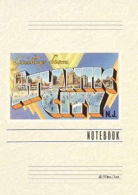 Vintage Lined Notebook Greetings from Atlantic City, New Jersey