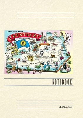 Vintage Lined Notebook Greetings from Kentucky, Map