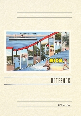 Vintage Lined Notebook Greetings from Ludington