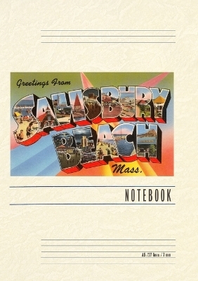 Vintage Lined Notebook Greetings from Salisbury Beach, Mass.