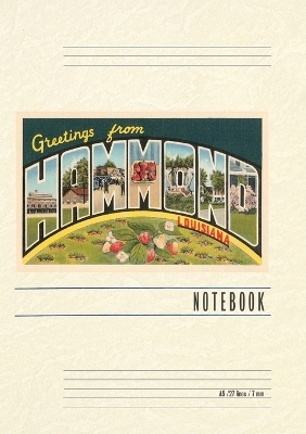 Vintage Lined Notebook Greetings from Hammond, Louisiana