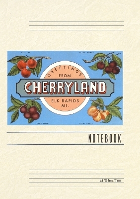 Vintage Lined Notebook Greetings from Cherryland