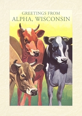 Vintage Lined Notebook Cows, Greetings from Alpha