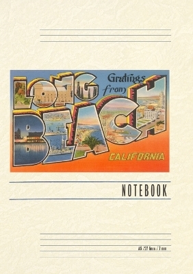 Vintage Lined Notebook Greetings from Long Beach, California