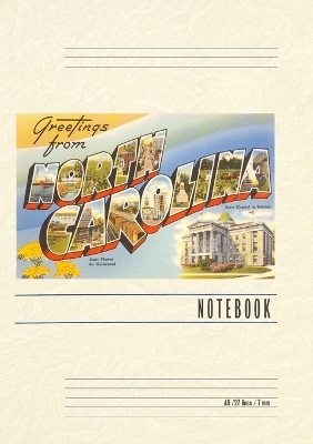 Vintage Lined Notebook Greetings from North Carolina