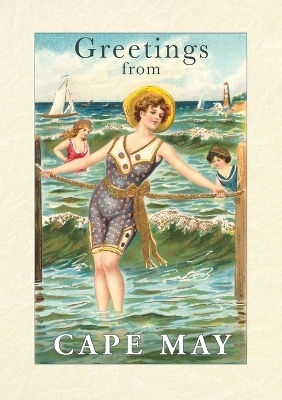 Vintage Lined Notebook Greetings from Cape May, New Jersey