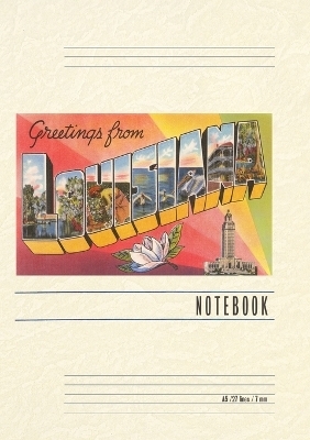 Vintage Lined Notebook Greetings from Louisiana