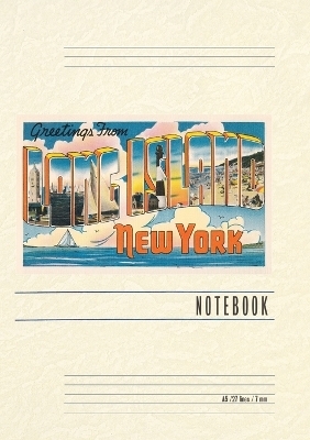 Vintage Lined Notebook Greetings from Long Island, New York