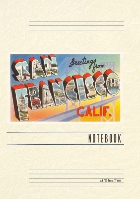 Vintage Lined Notebook Greetings from San Francisco, California